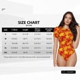 thumbnail image 5 of Rateoe Vintage maple leaves autumn Printed Women Rash Guard Short Sleeve,Tummy control Swimsuit Surfing Swimsuit Bathing Suit Short-sleeved Onesie UPF 50+ -Medium, 5 of 7