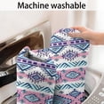 thumbnail image 5 of Pink and Blue Diamond Shaped Boho Pattern Bathroom Rugs Mat,Non Slip Microfiber Bathroom Rug,Rubber Backing,Soft Bathroom Mats for Bathroom Floor,Tub and Shower,17x27in(43x68cm), 5 of 5