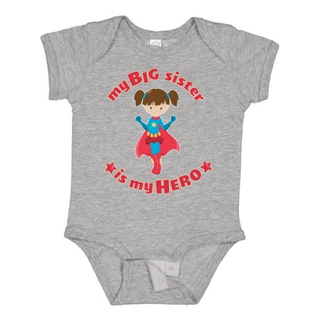 

Inktastic My Big Sister is My Hero Gift Baby Boy or Baby Girl Bodysuit