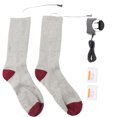 thumbnail image 1 of Heating Electric Rechargeable Adjustbale Temperature Winter Heated Thermal SockEU Plug 100-240V, 1 of 1
