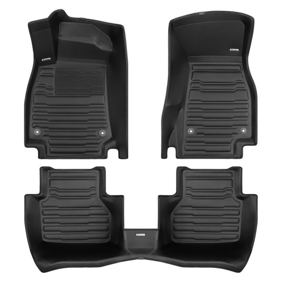 TuxMat - For Audi RS6 Avant/A6 Allroad 2020-2025 Models - Custom Car Mats - Maximum Coverage, All Weather, Laser Measured - This Full Set Includes 1st and 2nd Rows