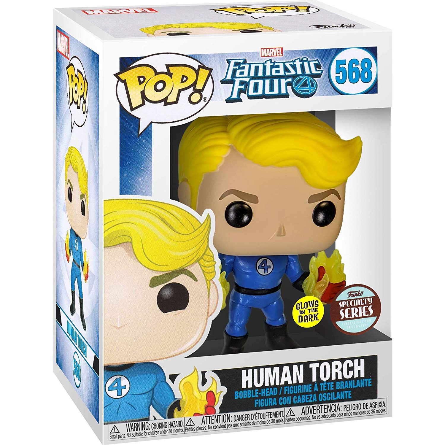 Fantastic Four Human Torch GitD Specialty Series Funko Pop! Vinyl Figure  #568