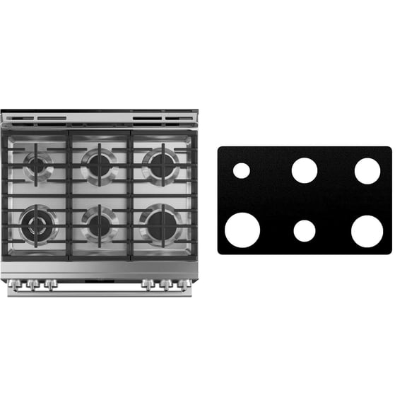 Custom Fit Reusable Burner Liner for General Electric GE Gas Range Stove Protect Your Stovetop with this Splatter Guard Cover - CGS700P2MS1