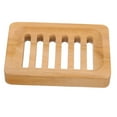 thumbnail image 4 of Raindrops Wood Soap Tray For Bathroom Soap Holder Teak Wood 1Set, 4 of 8