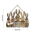 thumbnail image 3 of HuiXinOu Easter Bunny Wooden Tag Sign, Indoor Outdoor Hanging Decoration for Spring Home Door Wall Farmhouse Holiday Decor, 3 of 7