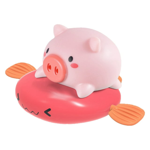 Jouet de Bain Adorable Cochon à Remonter Jouet Flottant Jouet de Bain pour Tout-Petits de 1 à 4 Ans