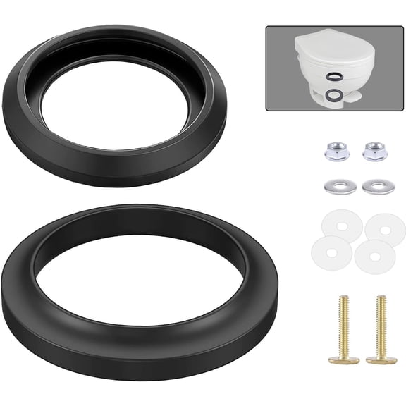 RV Toilet Seal Replacement Kit for Thetford RV Toilet,Perfect fit for Thetford Aqua Magic Style II/Plus/Residence - 34120 Waste Ball Seal & Hardware | Fix Leaks, Odor-Proof, Easy Install