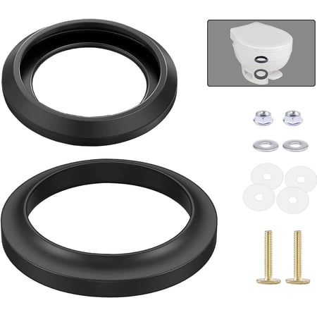RV Toilet Seal Replacement Kit for Thetford RV Toilet,Perfect fit for Thetford Aqua Magic Style II/Plus/Residence - 34120 Waste Ball Seal & Hardware | Fix Leaks, Odor-Proof, Easy Install