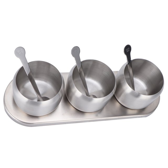YLSHRF Seasoning Pot Set 304 Stainless Steel Condiment Spice Salt Sugar Pepper Bottl RH