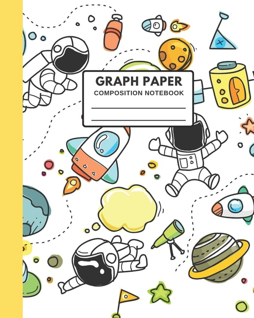Graph Composition Notebook: Math Physics Science Exercise Book Cartoon Fl... 