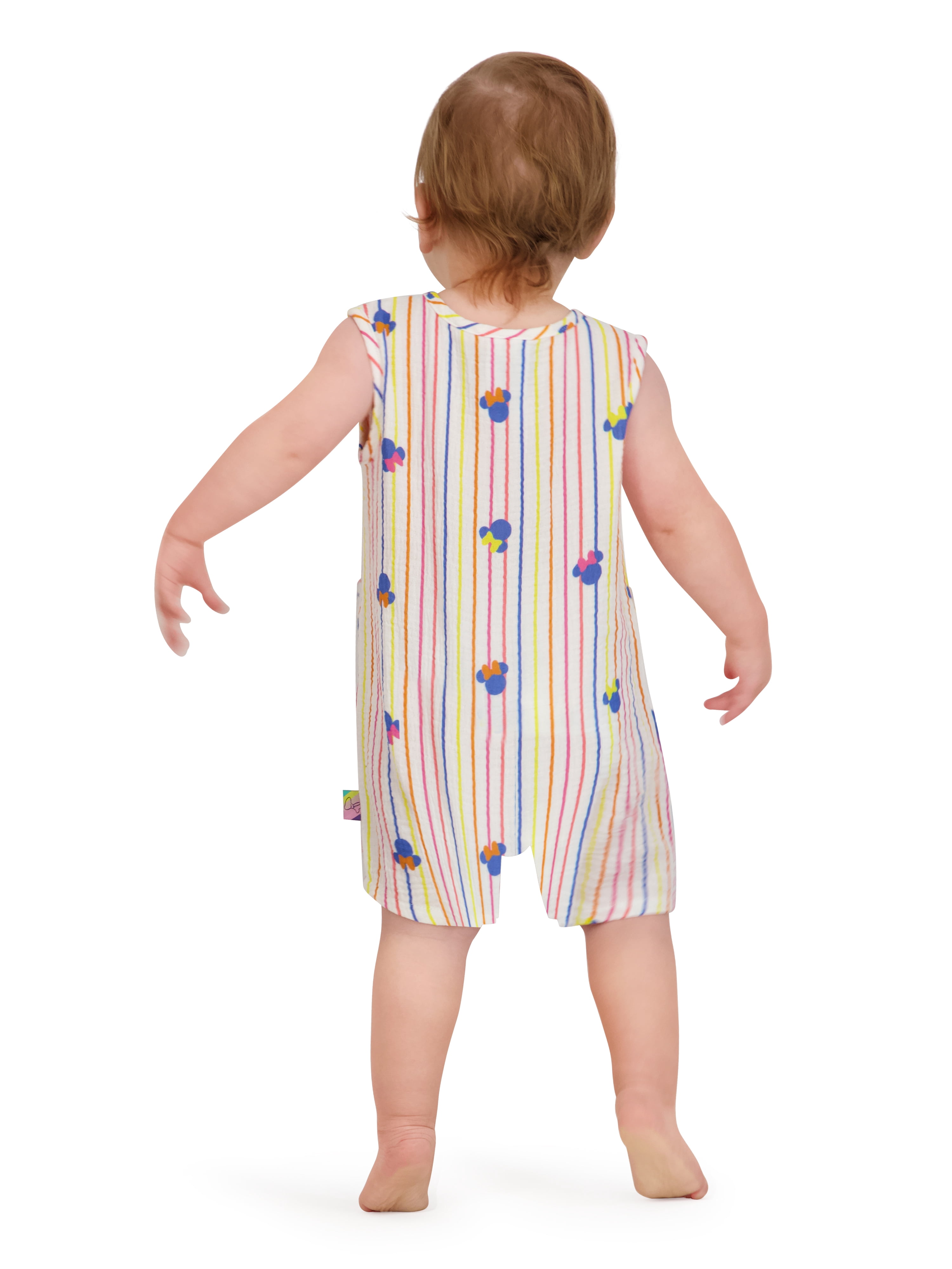 Minnie Mouse Baby Girl 2 Pack Rompers, Sizes 0/3 Months-24 Months