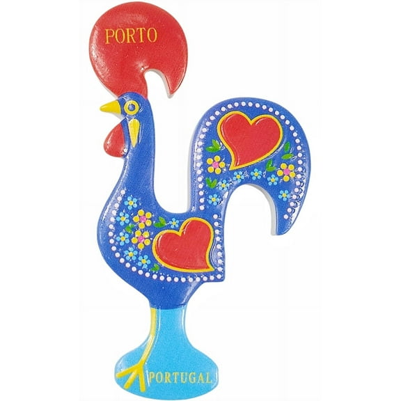 Porto Portugal 3D Rooster Fridge Magnet Souvenir Gift,Resin Handmade Porto Refrigerator Magnet Home Decoration Collection