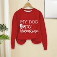 thumbnail image 4 of Baqcunre Crewneck Sweatshirts Do Everything In Love Print Sweatshirt Crew Neck Shirt Pullover Sweatshirt(Red S-XXL),Womens Sweatshirt Womens Tops Valentine'S Day Shirts For Women, 4 of 4