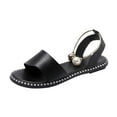 thumbnail image 3 of Womens Sandals Comfortable Flat Heel Open Toe Summer Daily Shoes Fashion Casual Versatile Open Toe Spring Summer Flat-soled Roman Beach Sandals, 3 of 5