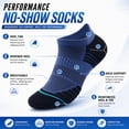 thumbnail image 3 of LWFBDTK Men's Ankle Running Socks, 6-Pairs, Low Cut Cushioned Socks with Arch Support, Moisture Wicking, Size L (9-12.5), Blue, 3 of 7