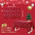thumbnail image 5 of Christmas Tablecloth Rectangle Snowflake Tablecloth Snowflake Printed Table Cover Christmas Decorations Snowflake Table Cloth Washable Table Cloths for Dinner Xmas Decor (Red,60 x 120 Inch), 5 of 6