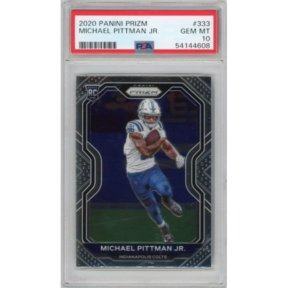Graded 2020 Panini Prizm Michael Pittman #333 Rookie RC Football Card PSA 10 Gem Mint