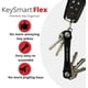 thumbnail image 2 of Llavero organizador KEY SMART Flex con capacidad para hasta 8 llaves, color negro, 2 of 6