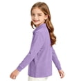thumbnail image 4 of Girls Long Sleeve Polo Shirts Collared School Uniform Light Purple,9-10 Years, 4 of 8