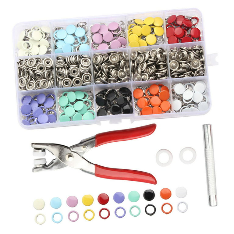 Metal Snap Machine, Stainless Steel Snap Button Replacement Machine,  Adjustable Snap Repair Kit, Sewing Fasteners with Interchangeable Dies,  Snap