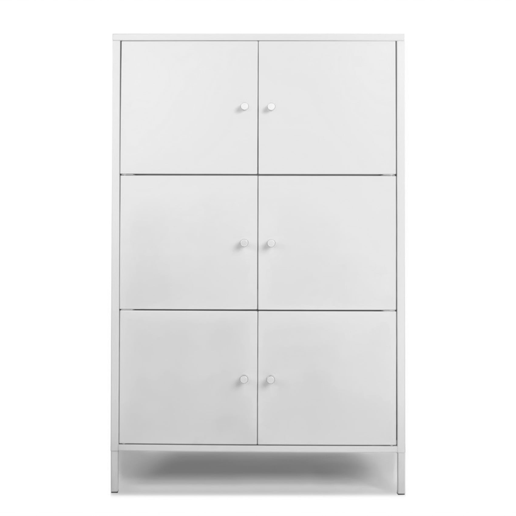 Ikayaa Modern Cabinet 6 Door Floor Cabinet Metal Storage Cabinets Locker Bedroom Bathroom Furniture Walmart Com Walmart Com
