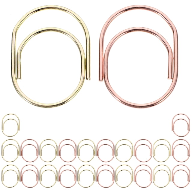 MasteelfCA 24pcs Paper Clips Delicate Paperclips Cute Paper Memo Clips Document Clips Metal Paperclips