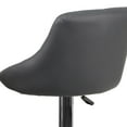 thumbnail image 5 of Gray Vinyl Bucket Seat Adjustable Height Barstool, Chrome Base, 5 of 11