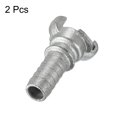 thumbnail image 3 of Unique Bargains 1' Hose End Barbed Claw Quick Connector Air Hose Coupling Fitting Silver, 2Pcs, 3 of 5