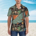 thumbnail image 4 of Easygdp Rich Fish Men's Hawaiian Shirts Print Lapel Short Sleeve for Beach, vacation, party, casual occasions - XX-Large, 4 of 9
