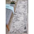 thumbnail image 1 of Geometric Modern 2'x7' Gray Runner Rug, 1 of 7