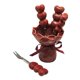 thumbnail image 1 of Postre lindo, tenedor de frutas, vajilla para el hogar, tanque de almacenamiento de cerámica creativa de alto valor, juego de tenedor pequeño de acero inoxidable, 1 of 5