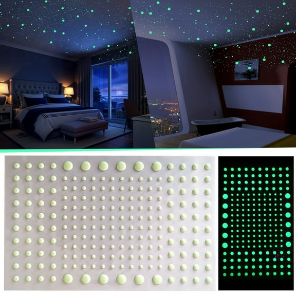 Kids Stickers,Luminous Bubble Stickers Stereo Luminous Stickers Luminous Dot Luminous Stickers Night Fluorescent Stickers