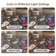 thumbnail image 7 of ODIKA 8'x10' Dark Floral Elegance with Isolated Blooms Washable Area Rug Elegant Nighttime Array for Sophisticated Decor for King Size Bedroom Under Bed, Master Suite, Non-Shedding, Easy Care, 7 of 7