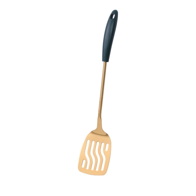 Juego de utensilios de cocina de acero inoxidable, espátula para cocinar en el hogar, colador, espátula para freír, oro verde