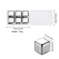 thumbnail image 2 of 304 Stainless Steel Ice Cube Metal Ice Hockey Whisky Chilled Beer Ice Tartar Bar Wine Set YSH, 2 of 12