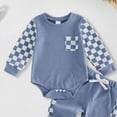 thumbnail image 7 of CAUYDY Baby Girl Clothes Set Preemie Girls Long Sleeved Bodysuit Infant Fall Winter Romper Newborn Going Home Outfit 0 3 6 9 12 18 24 Months Sizes 3-6 Months,Blue, 7 of 7