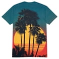 thumbnail image 6 of Youpwaven Men's Hawaii Tropical Graphic T-Shirt, All-over Palm Tree Sunset Print Summer Tee, Casual Short Sleeve Crew Neck Beach Top, Soft Vacation Apparel, 6 of 7