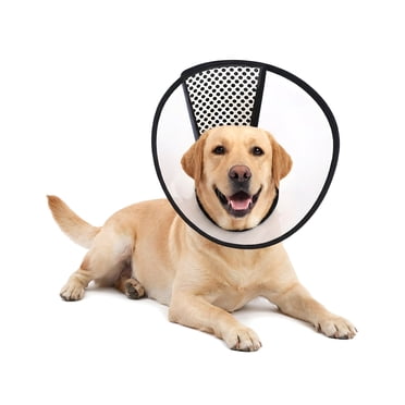 Soft Recovery Collar for Dogs, 2 Pack 8.6 Inch, Adjustable Breathable Mesh Cone with Hook & Loop, Clear Vision Design