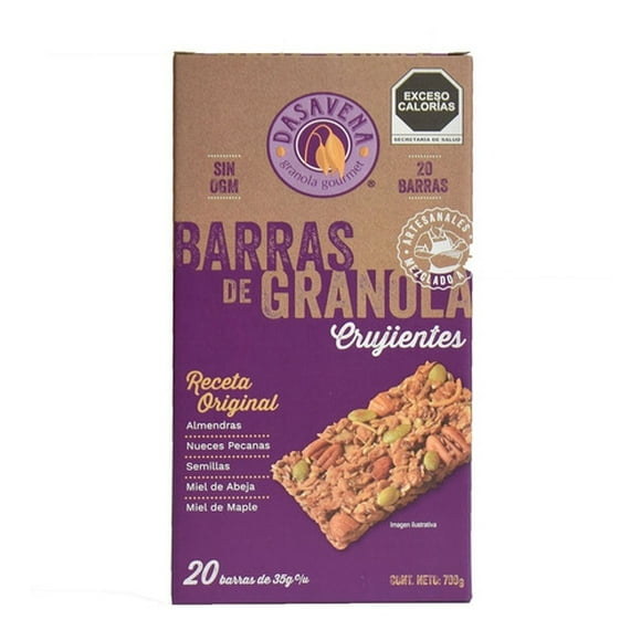 Barras de Granola Crujientes Dasavena 20 Pzas de 35g Original