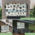thumbnail image 2 of Outdoor TV Cover 40 to 43 Inches, Brown Blue Wood Grain Cute Dog Paw Cat Paw Waterproof and Weatherproof TV Cover with Remote Control Pocket, Flat Screen TV Cover Protector for Outside TV, 2 of 6