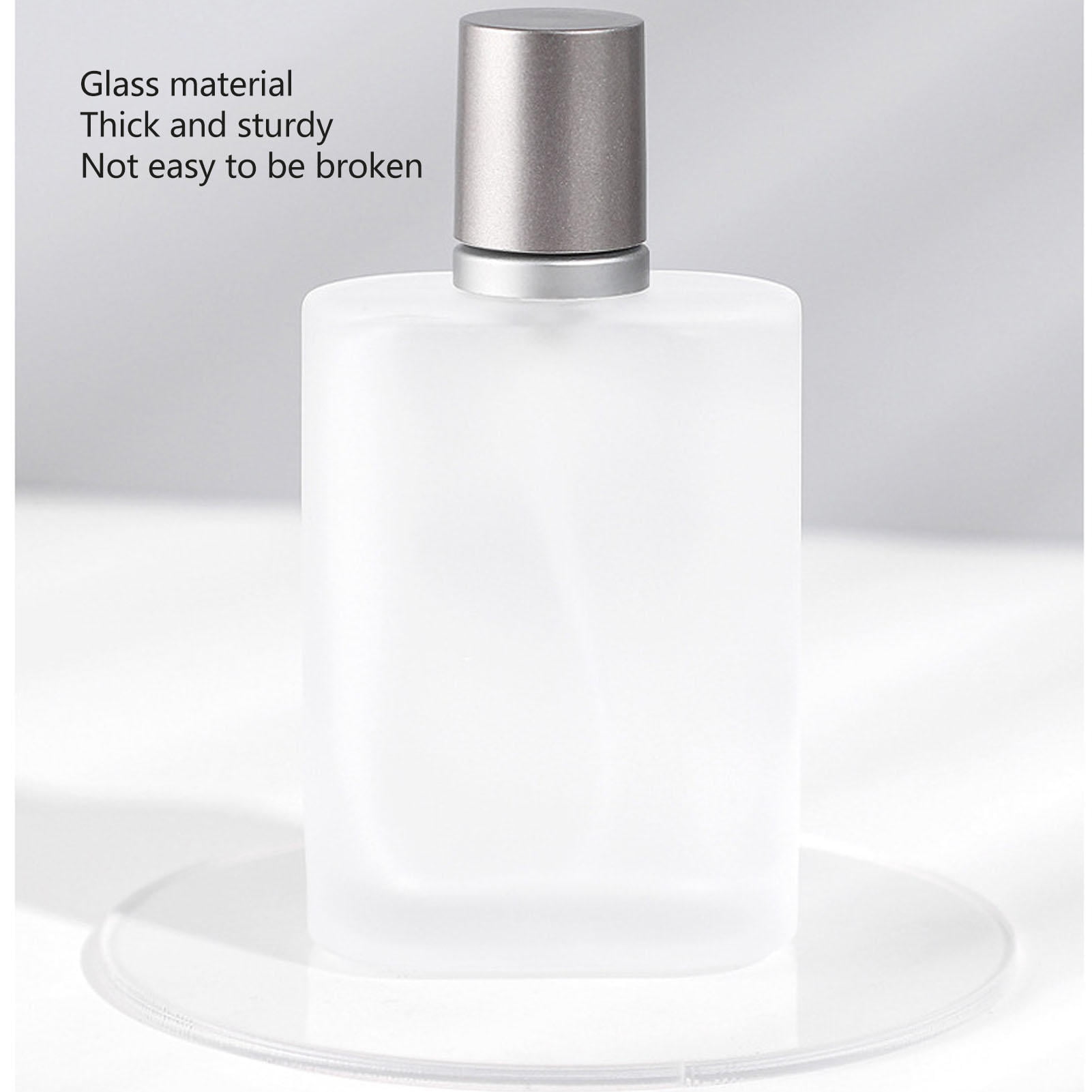 LAZIOEGR 2-Pack 50ml Thick Glass Perfume Spray Bottles – Matte Transparent, Leak‑Proof, Refillable – Ideal for Perfume, Cologne, Makeup Remover, Travel & Outdoor Use