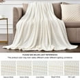 thumbnail image 6 of BEDELITE Fleece Throw Blanket for Couch – 3D Ribbed Jacquard Fuzzy Blanket 50x60 inches, 6 of 6