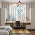 thumbnail image 6 of Curtains 63 Inch Length 2 Panels, Coastal Turtle Grommets Window Treatment Curtain, Teal Green Ocean Coral Starfish Jellyfish Thermal Curtains Drapes for Living Room/Bathroom, 6 of 9