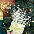 thumbnail image 5 of LQQBOX 10 Artificial Glitter Berry Stem Ornaments 19.7 Inches Fake Christmas Picks Decorative Glitter Sticks for Christmas Tree DIY Wreath Crafts Gift Fireplace Holiday Home Decor (White), 5 of 7