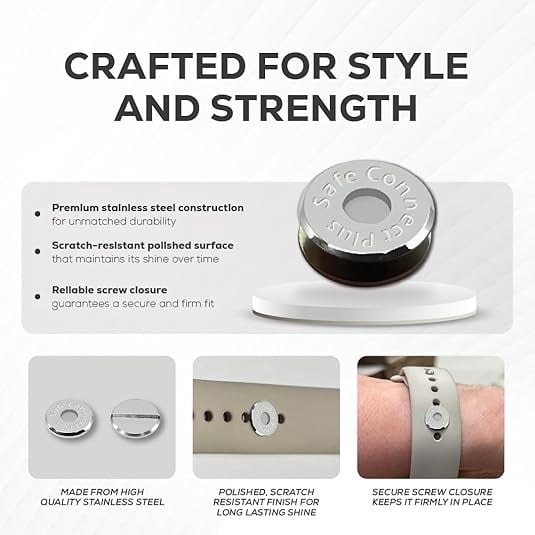 Safe Connect Plus Smartwatch Band Chip - Compatible with All Smartwatch Bands - Supports Wellness in Your Daily Life