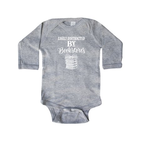 

Inktastic Reading Bookstore Funny Gift for Readers Gift Baby Girl Long Sleeve Bodysuit