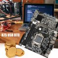 thumbnail image 4 of 2X B75 BTC Mining Motherboard+G1620 CPU+SATA Cable LGA1155 8XPCIE USB Adapter DDR3 MSATA B75 USB BTC Miner Motherboard, 4 of 10