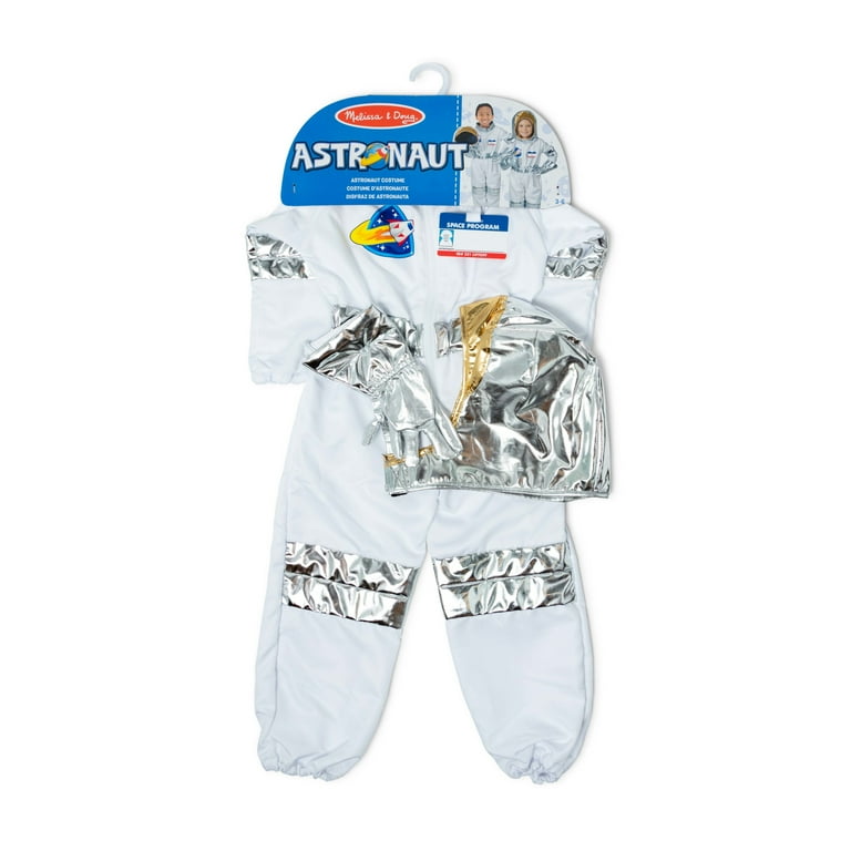 Melissa Doug Astronaut Costume Role Play Space Set 5 pcs Jumpsuit Helmet Gloves Name Tag Walmart