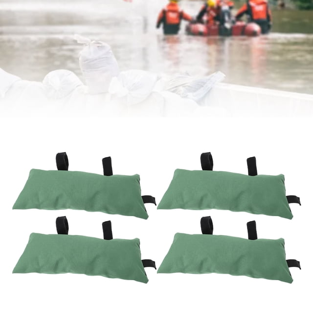 4 Pcs Sacs de Sable de Prévention des Inondations, Barrière d'Eau Réutilisable pour Intérieur et Extérieur, Barrières d'Inondation Épaissies Faciles à Manipuler pour la Pluie Porte de Maison Garage sous-Sol