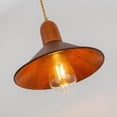 thumbnail image 6 of FSLiving 2-Pack Mini 8.5" Industrial Retro Bulb Guard Rust Hanging Ceiling Semicircle DIY Light Shade Decorative Replacement Lamp Shade for Pendant Light Table Lamp Wall Sconce, 6 of 8